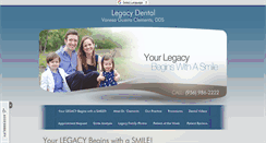 Desktop Screenshot of legacydentaltx.com
