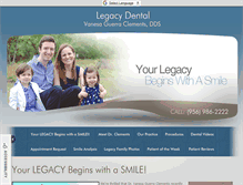 Tablet Screenshot of legacydentaltx.com